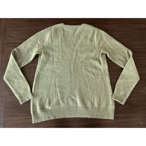 Maternity Sweater Wool Green Lambswool Rustic Old Navy L - Picture 2 of 7